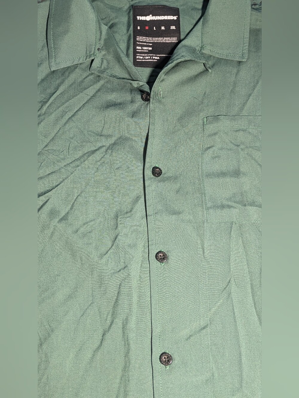 The Hundreds Olive Green Lightweight Button-Up Shirt Jacket
